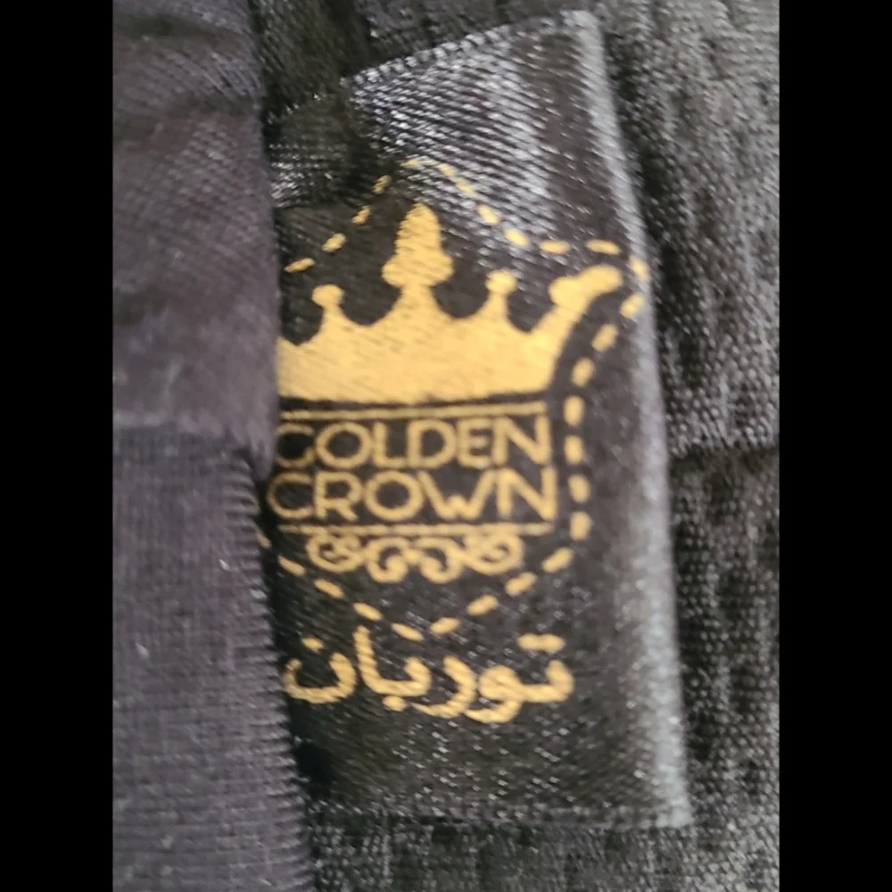 GOLDEN CROWN BLACK DESIGNER TURBAN HAT - Picture 7 of 7